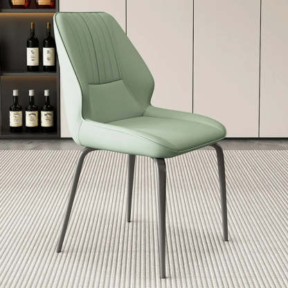 Faux Leather Upholstered Wingback Dining Chair