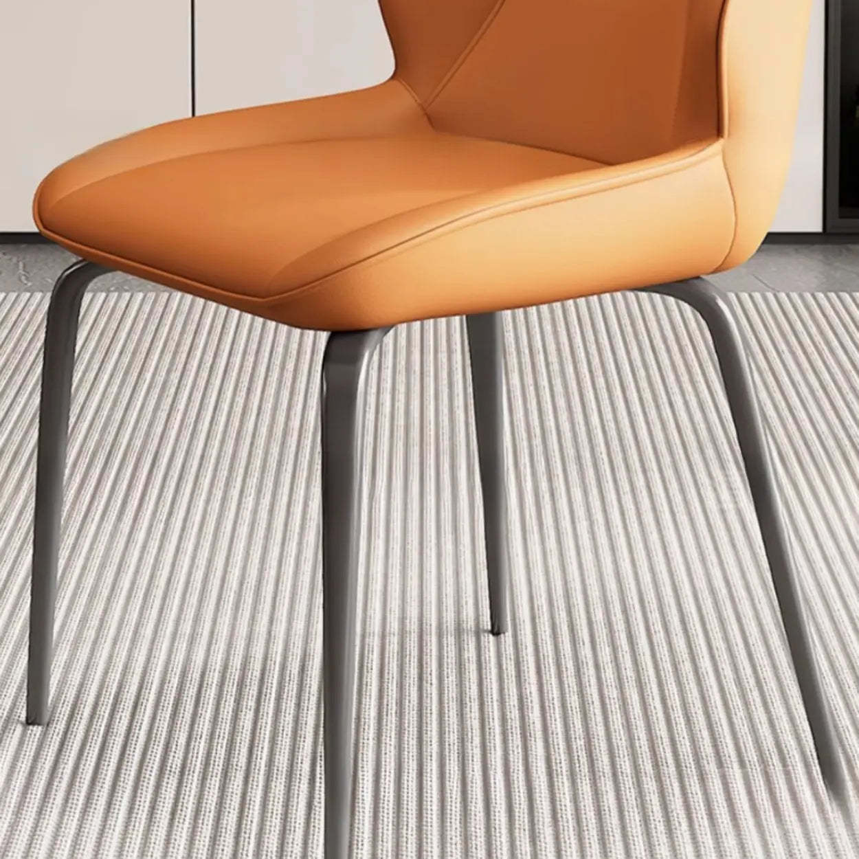 Faux Leather Upholstered Wingback Dining Chair