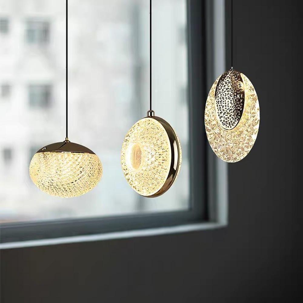 Circle Acrylic Metal LED Pendant Light