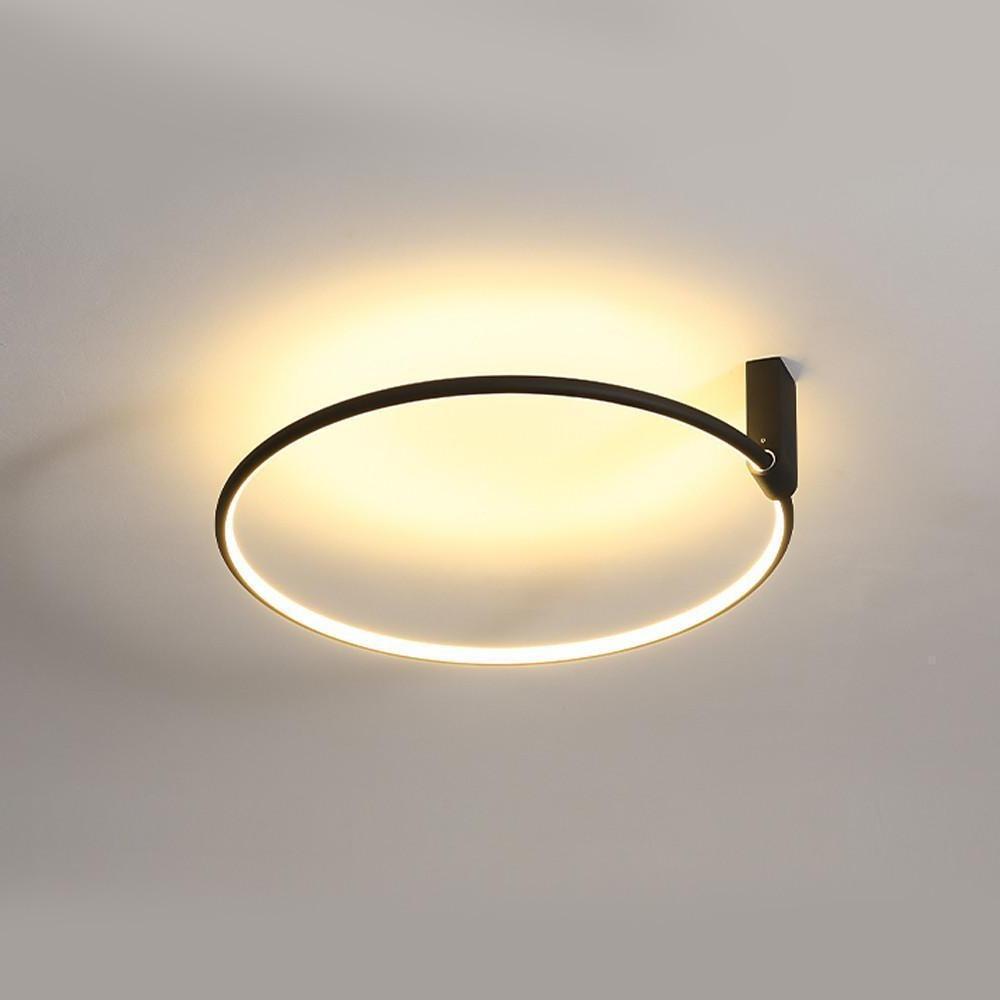 2 Circle Metal Abstract LED Flush Mount Ceiling Light for Bedroom-Lighom