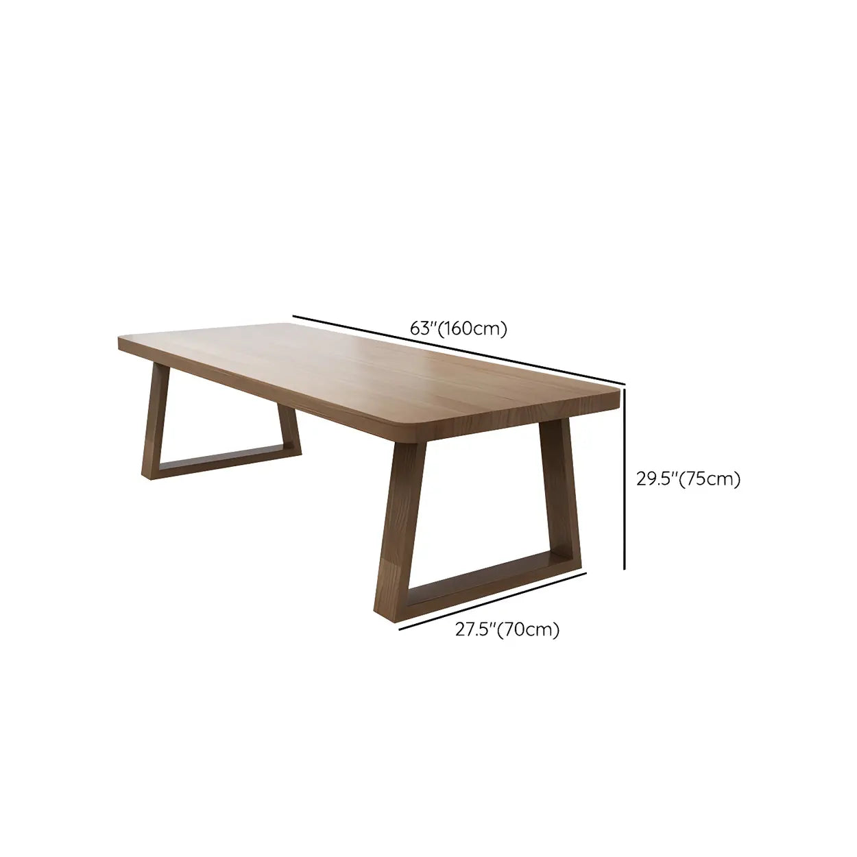 Pine Wood Multi-Person Sled Writing Desk