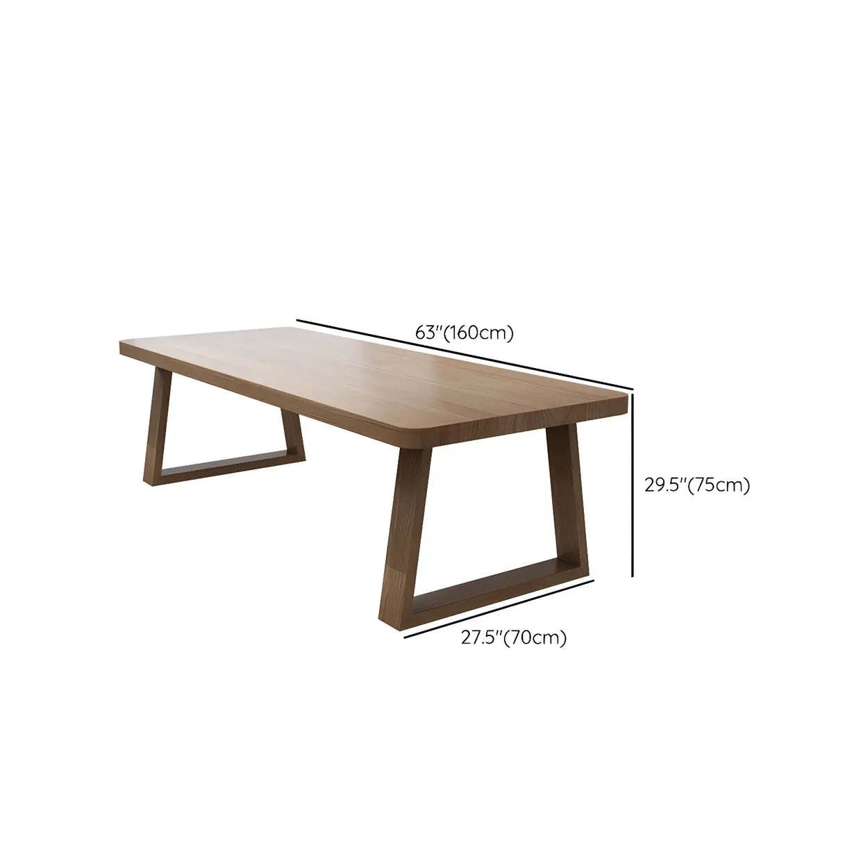 Pine Wood Multi-Person Sled Writing Desk