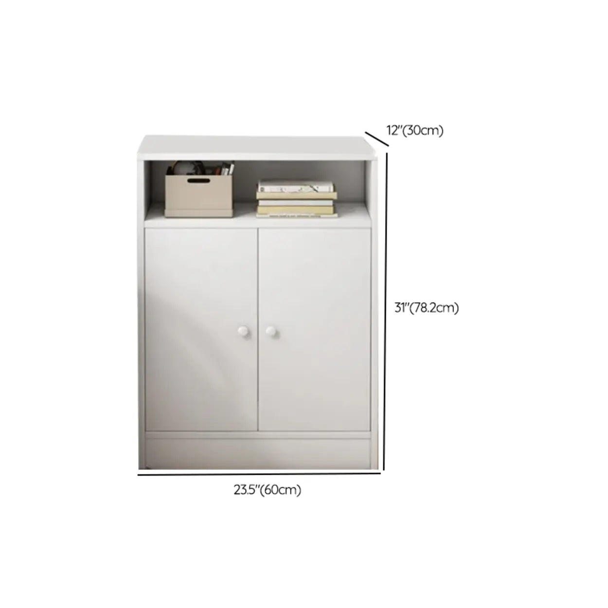 Closed Wood Cube Organizer Bookcase