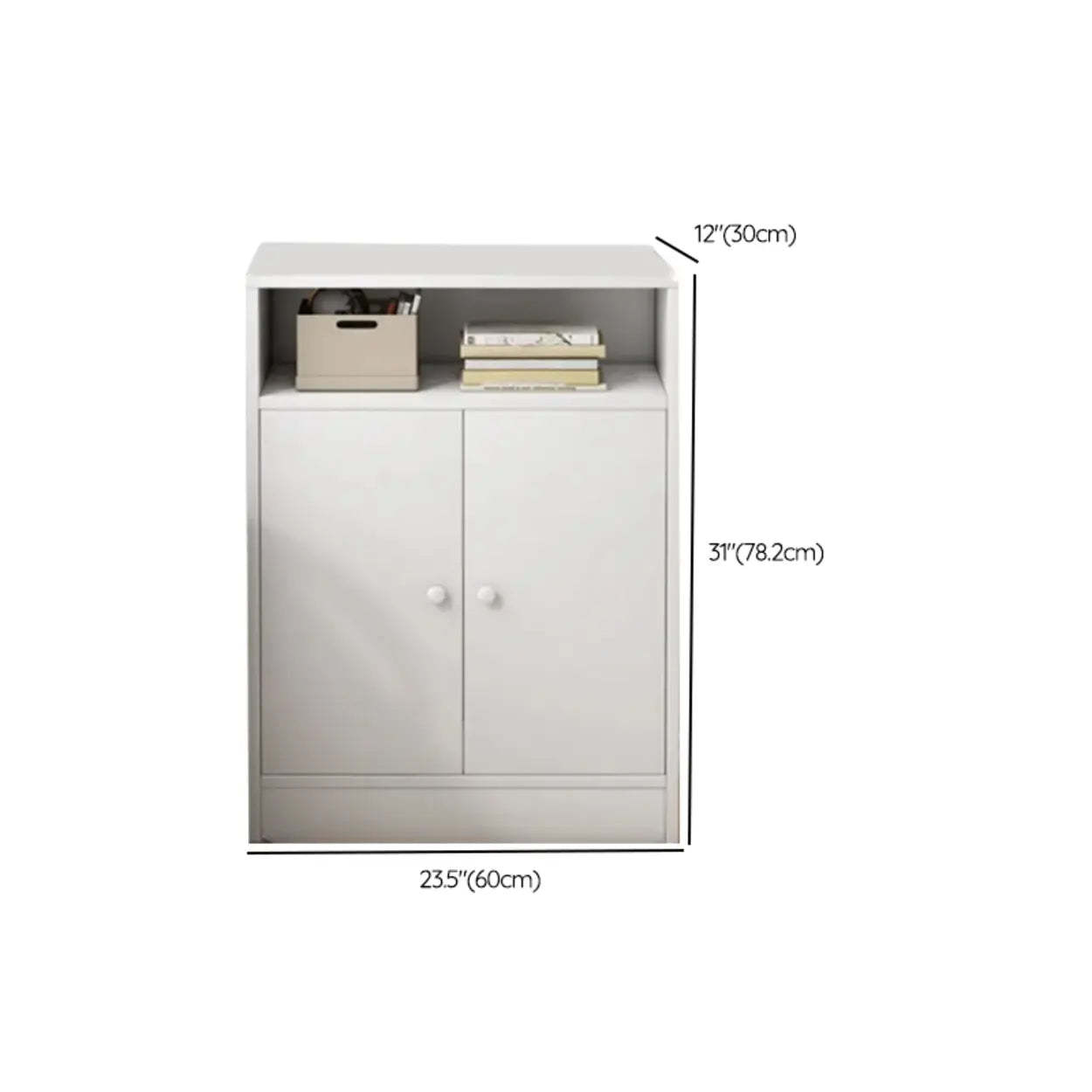 Closed Wood Cube Organizer Bookcase
