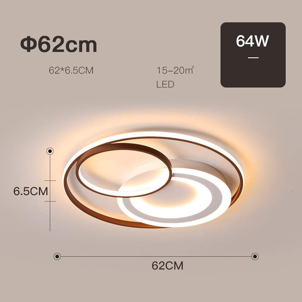 3 Rings Dimmable LED Modern Ceiling Lights Flush Mount Lighting Ceiling Lamp-Lighom