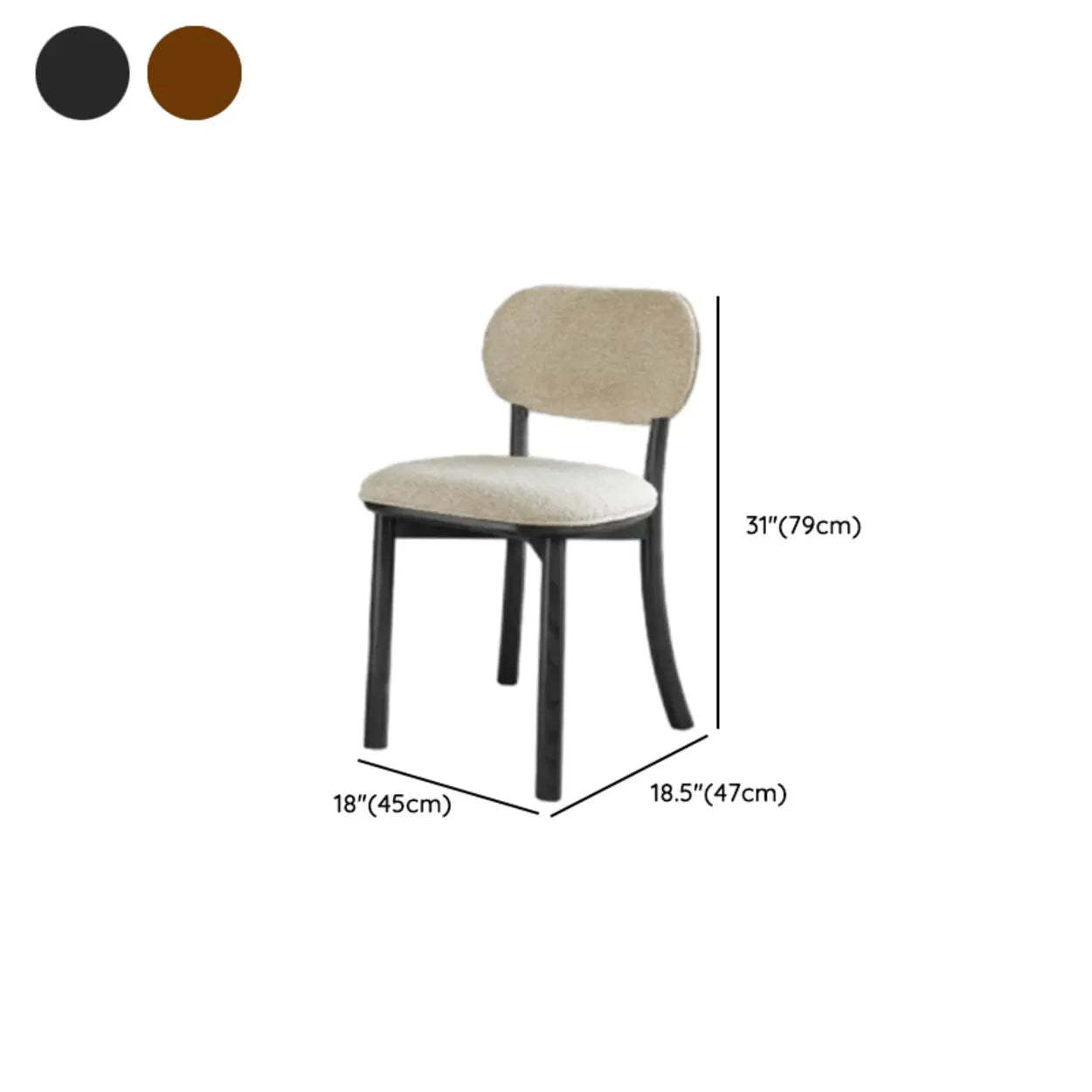 Rustic Woven Open Back Wood Dining Chair