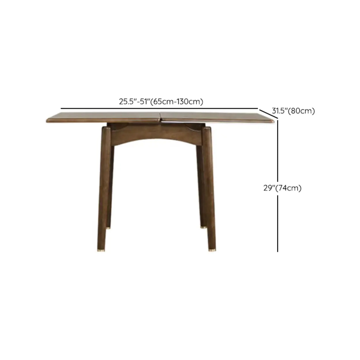 Rustic White Stone Wood Drop-Leaf Dining Table