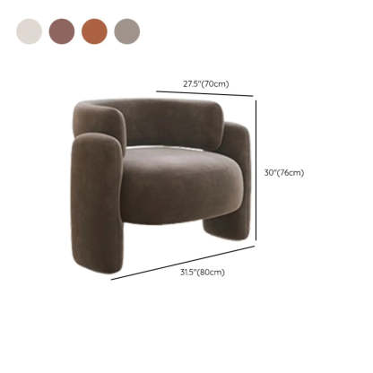 Flannel Curved Back Memory Fill Barrel Chair