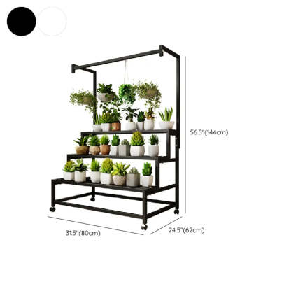 Trendy Rectangle Metal Rolling Plant Stand