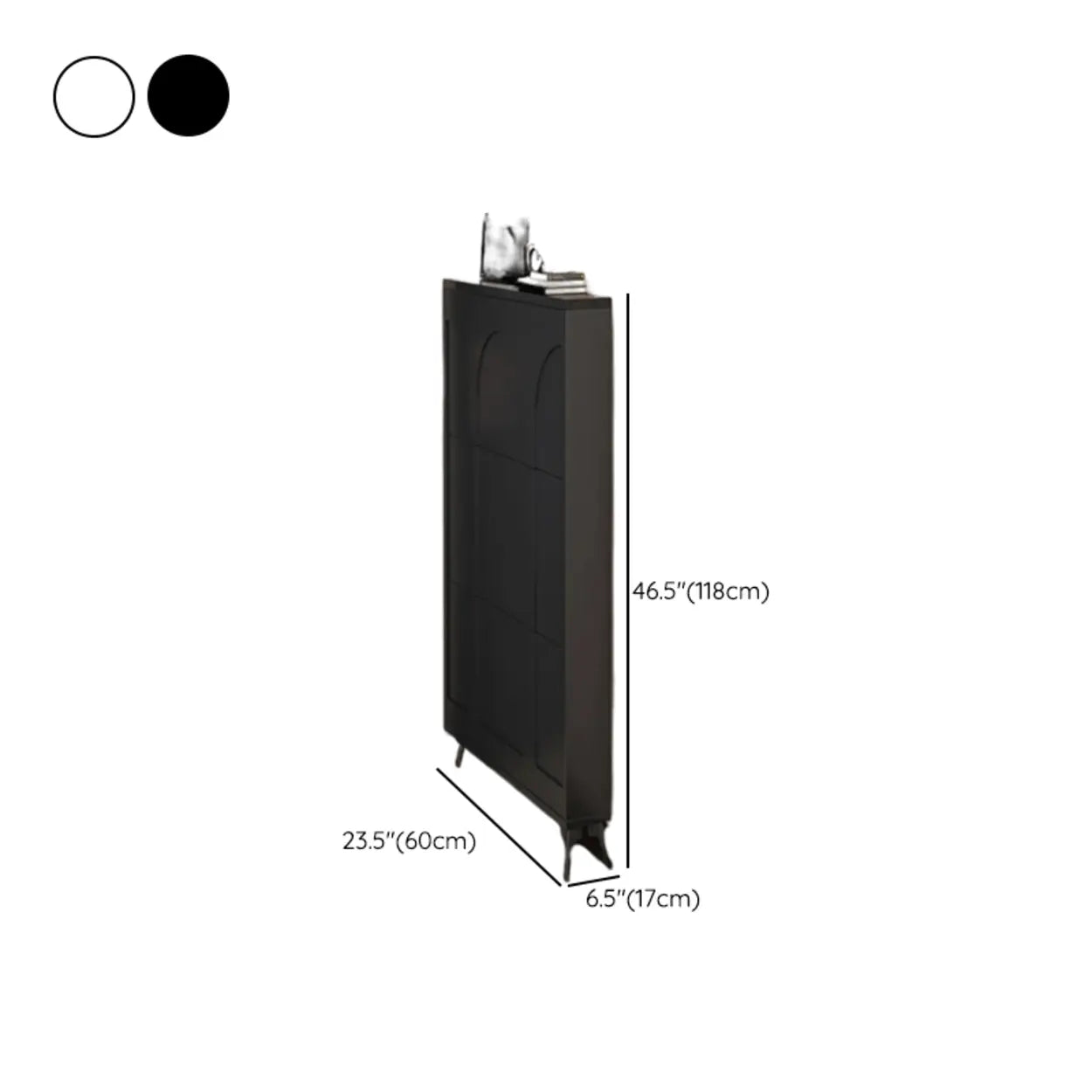 Modern Rectangular Metal Entryway Black Large Shoe Cabinet #size