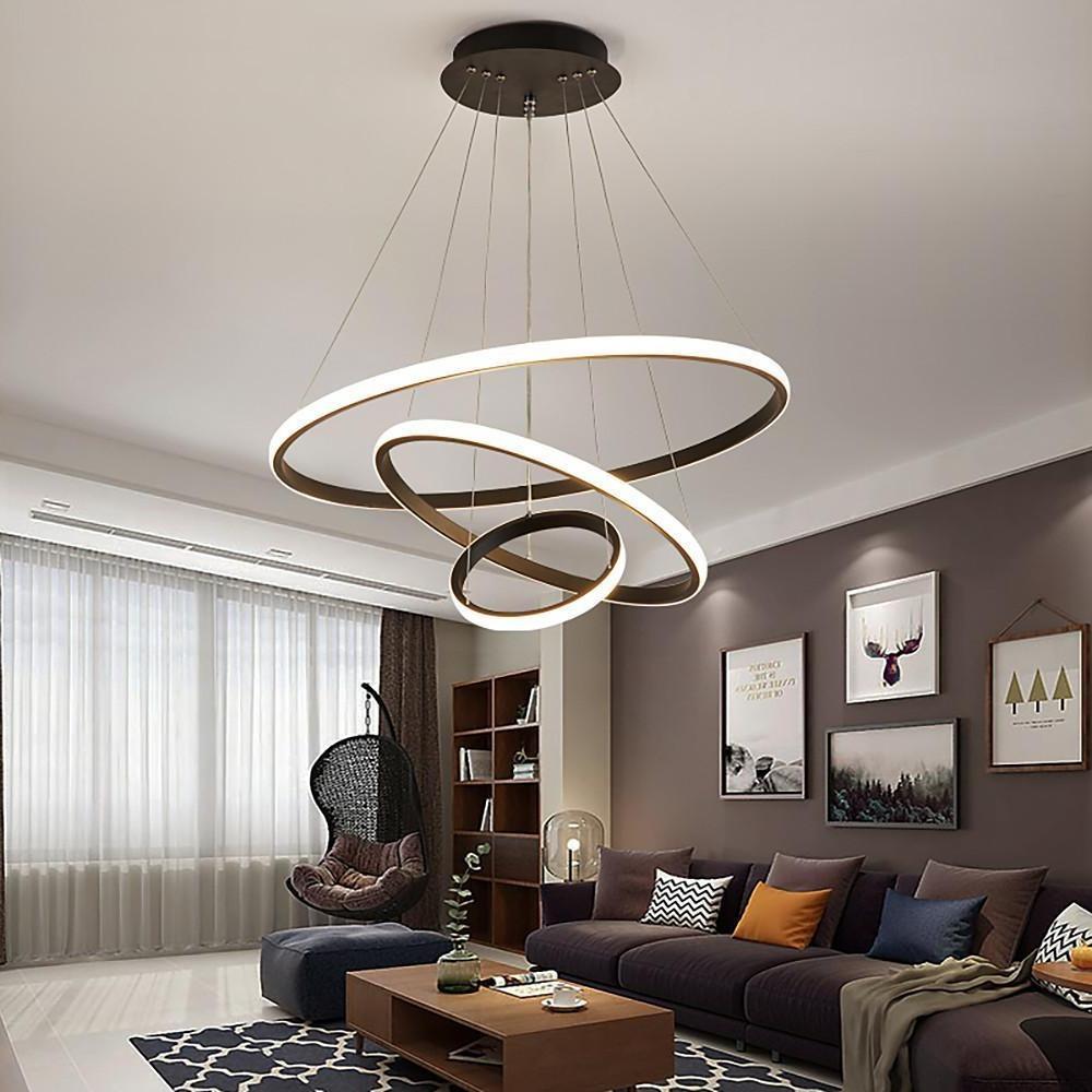 3 Ring Design Pendant Lighting Acrylic Aluminum Pendant Unique LED Ceiling Light-Lighom