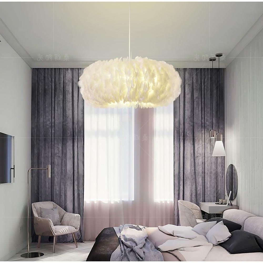Feather Fairy Tale Theme Artistic Capiz Pendant Light Ceiling Light-Lighom