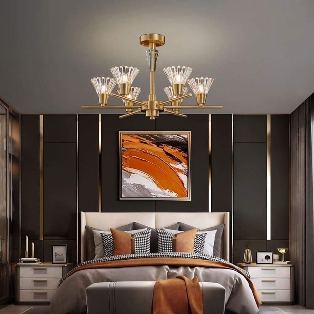 Scandinavian Style 6/8-Light Copper Pendant Ceiling Light-Lighom