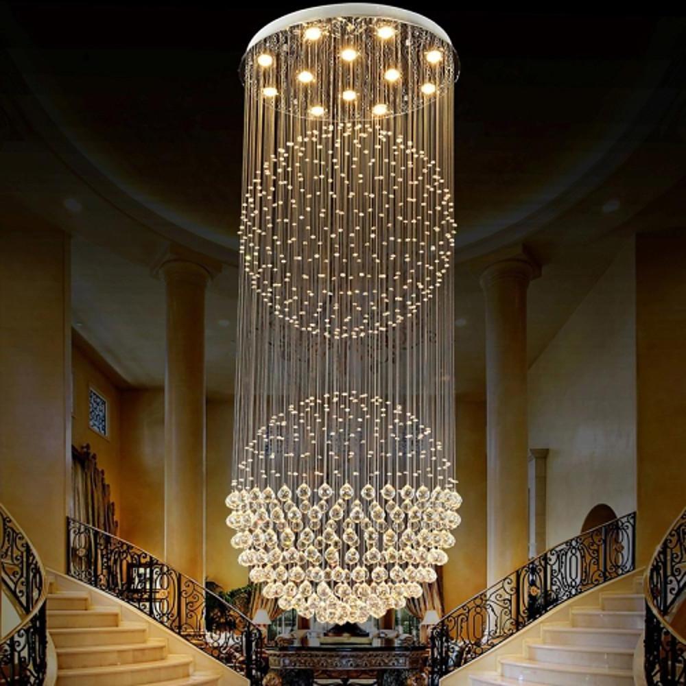 Double Sphere Metal Crystal Rustic Chandeliers Contemporary Chandeliers-Lighom