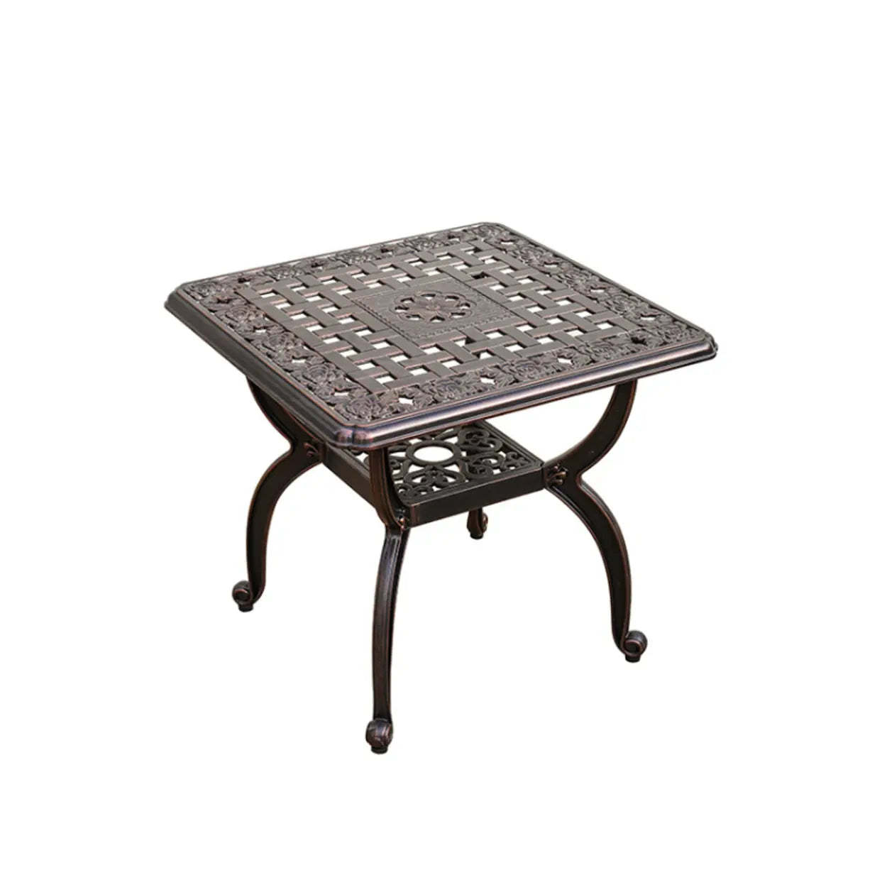 UV-Resistant Metal Frame Outdoor Coffee Table