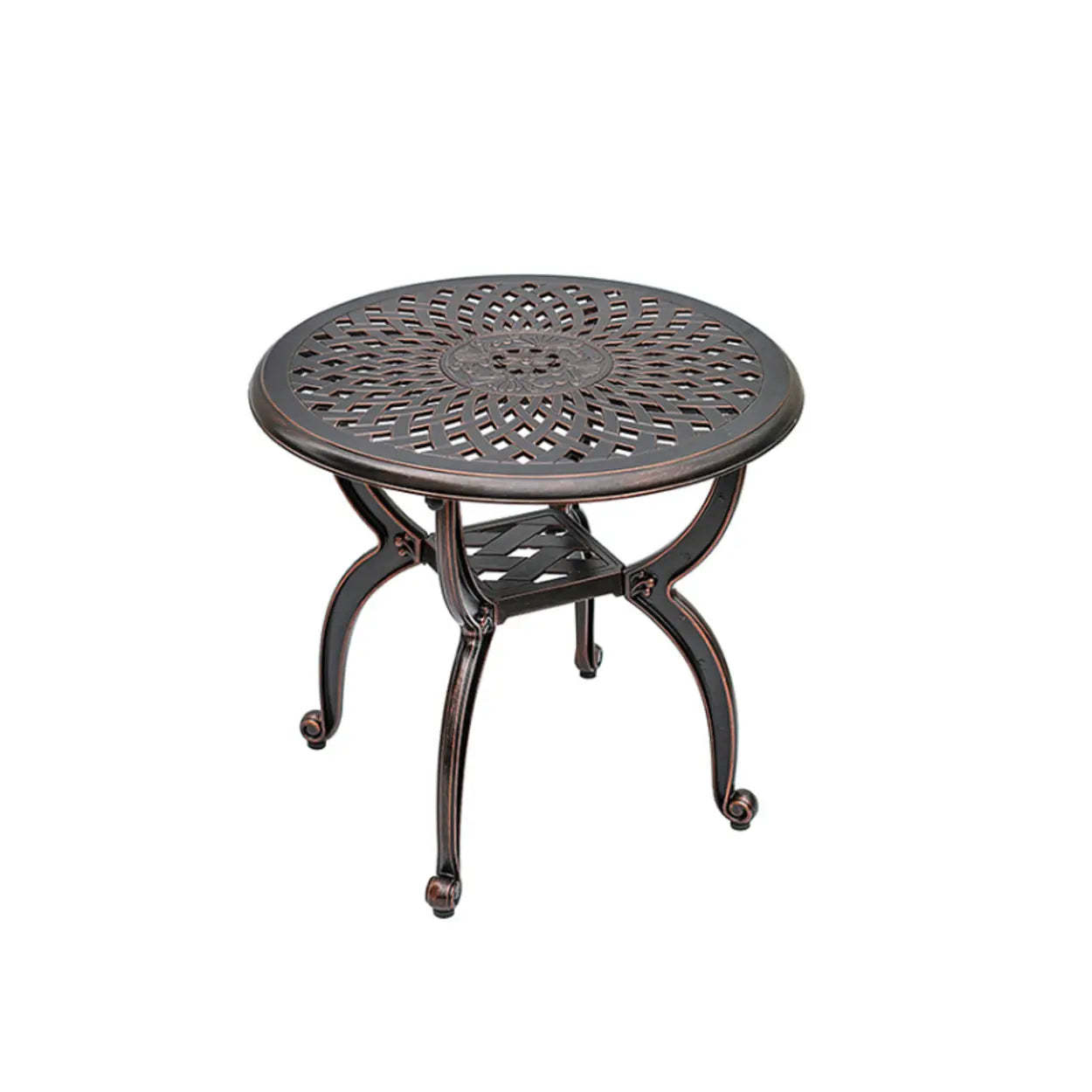 Frame uv-resistant metal resin tables for patio