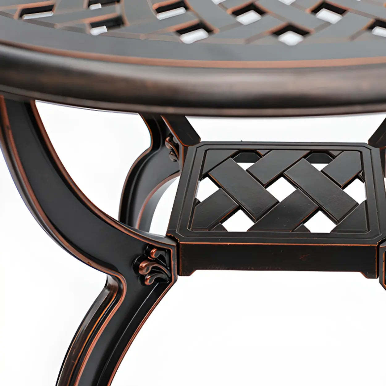 UV-Resistant Metal Frame Outdoor Coffee Table