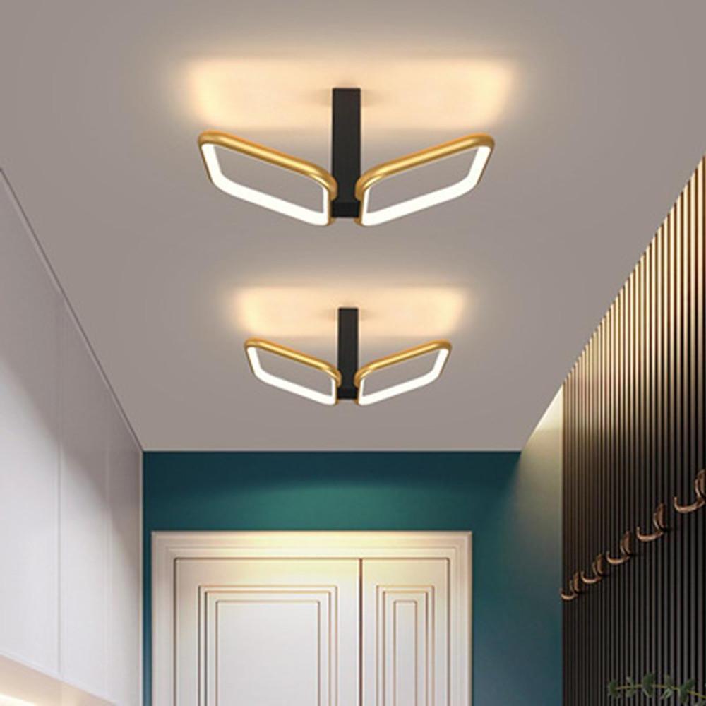 Squares Reflective Gold Flush Mount Light LED Ceiling Light-Lighom