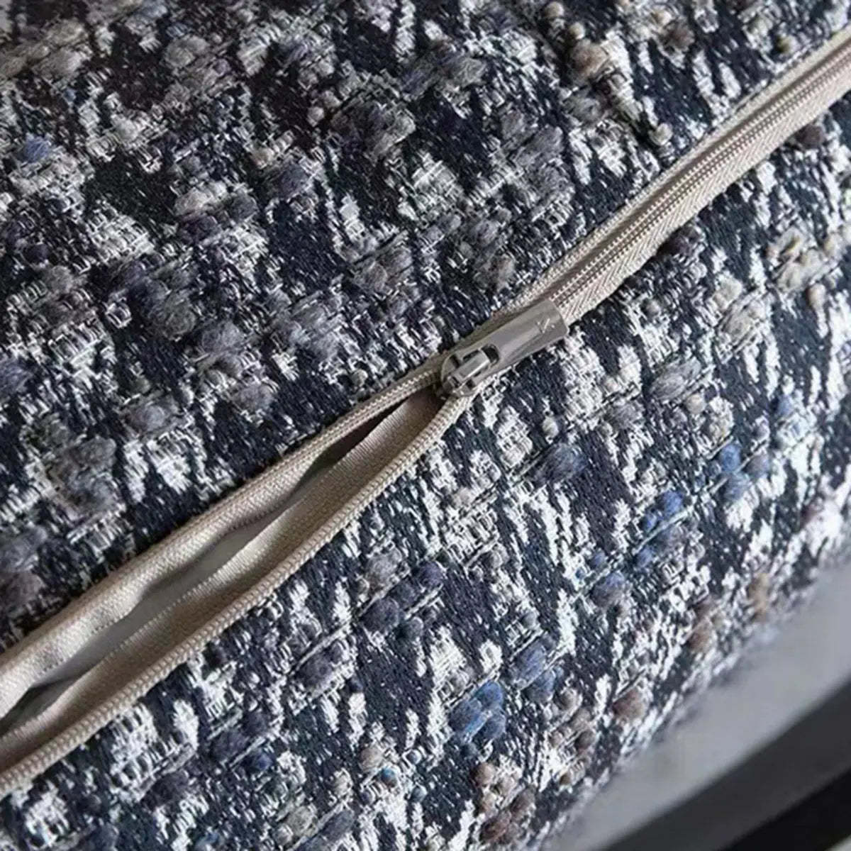 Flared-Arm Linen Black-Leg Armchair