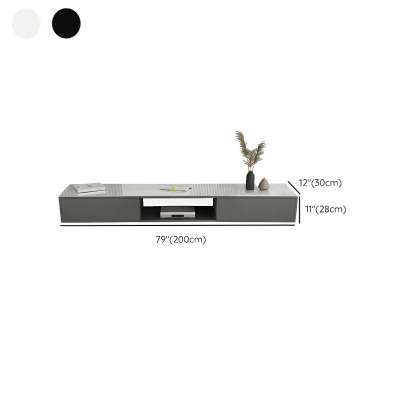 Floating Stone Cabinet Open-Storage TV Stand