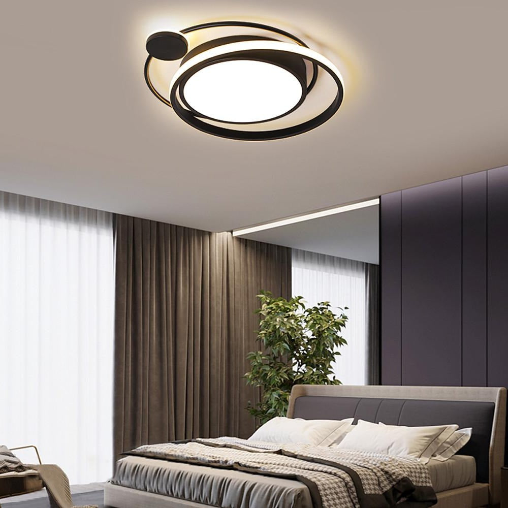 Offset Circle Geometric Dimmable LED Flush Mount