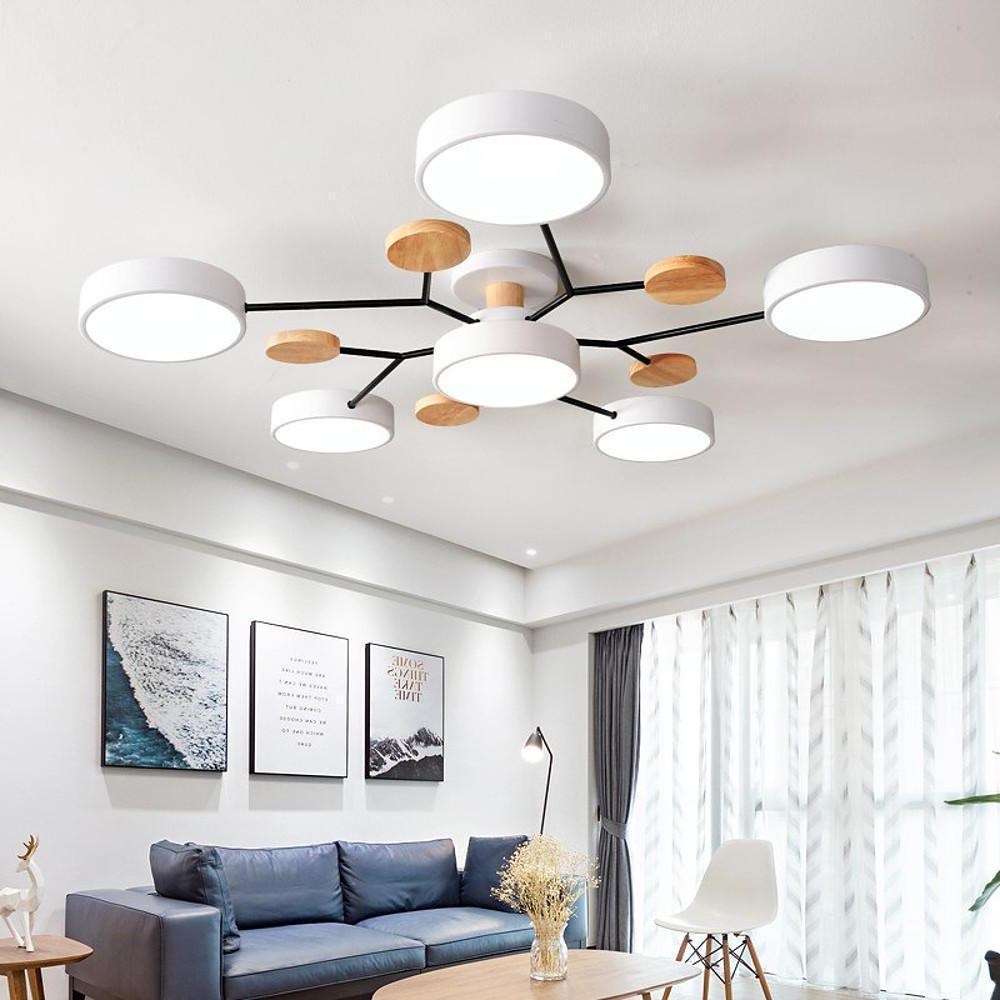 Sputnik Artistic Bedroom Lights Chandeliers Metal Wood Bamboo Baby Kids Lights Ceiling Lights-Lighom