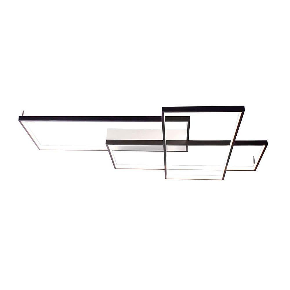 Rectangular Hybrid Modern Flush Mount Ceiling Light With 1 Central LED Light-Lighom