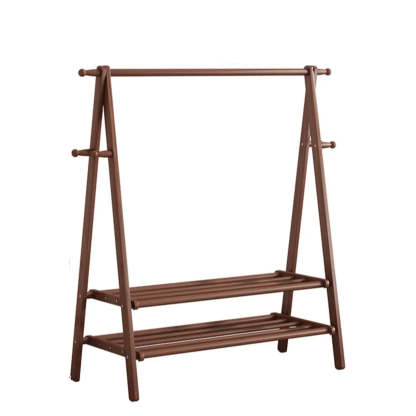 Foldable Beech Coat Rack with Hooks
