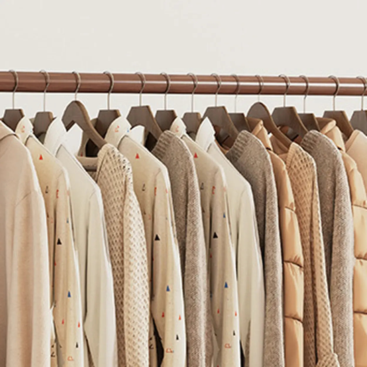 Foldable Beech Coat Rack with Hooks