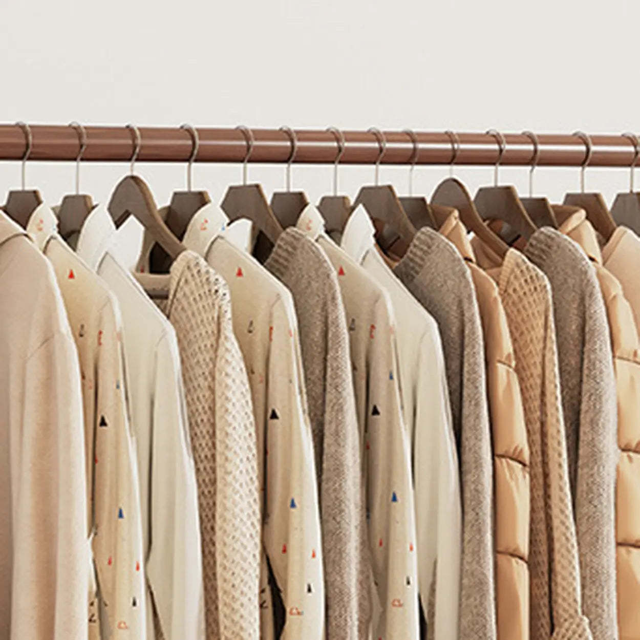 Foldable Beech Coat Rack with Hooks