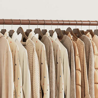 Foldable Beech Coat Rack with Hooks