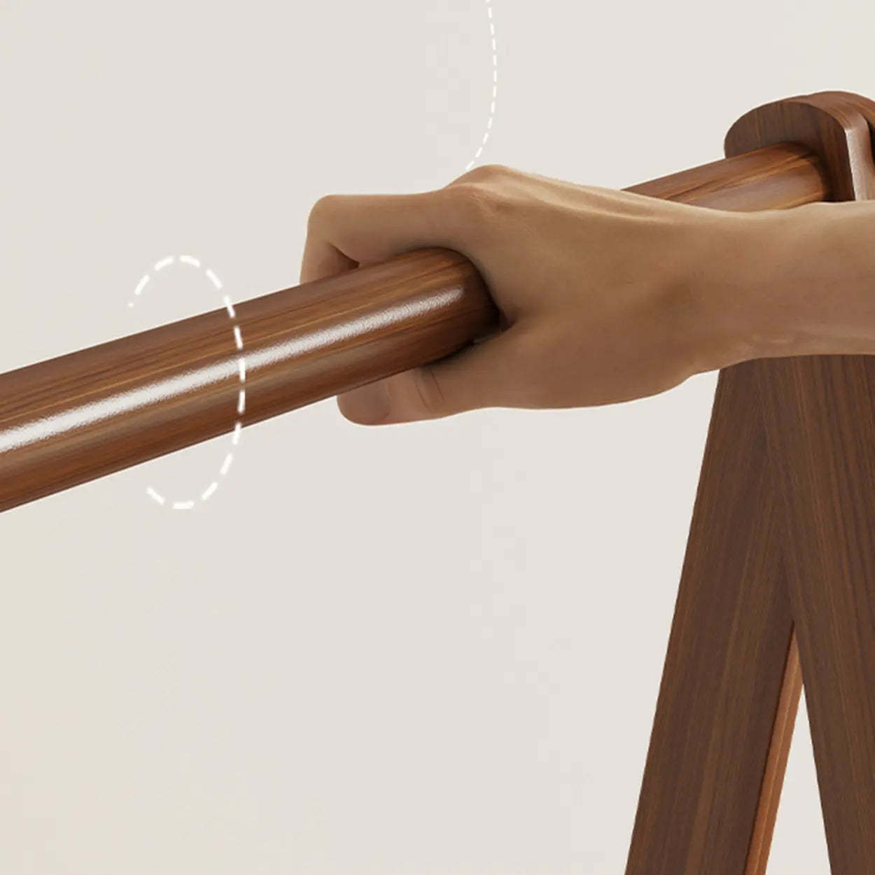 Foldable Beech Coat Rack with Hooks