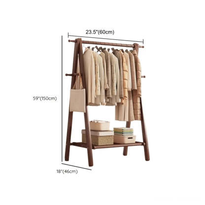 Foldable Beech Coat Rack with Hooks