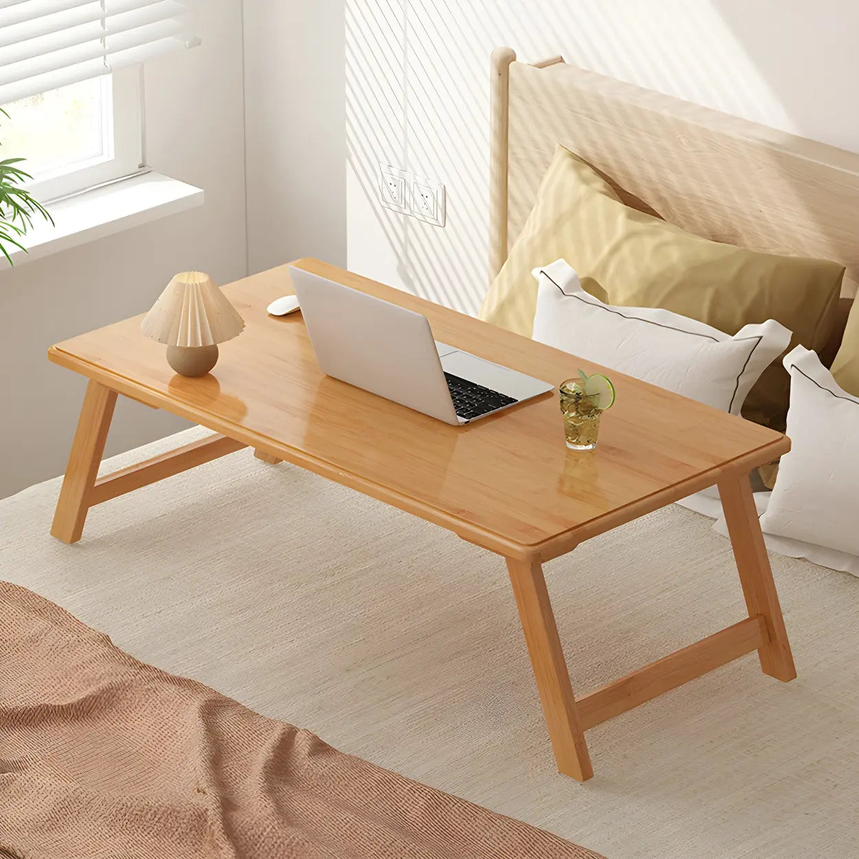Foldable Rectangular Wood Coffee Table