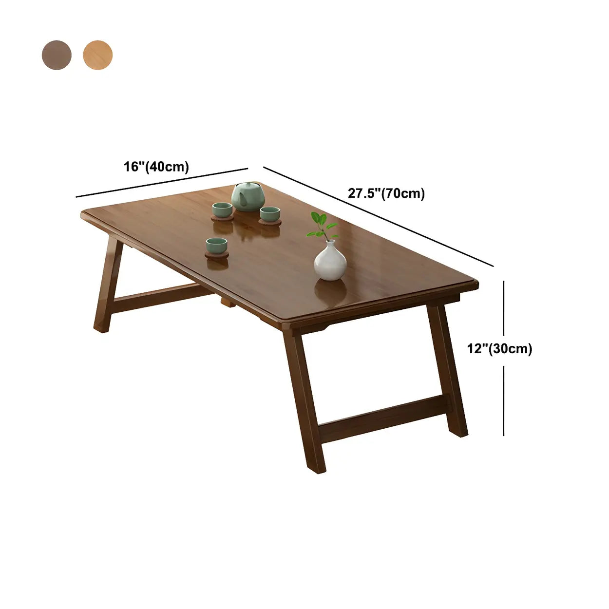Foldable Rectangular Wood Coffee Table