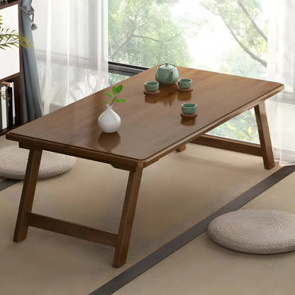 Foldable Rectangular Wood Coffee Table