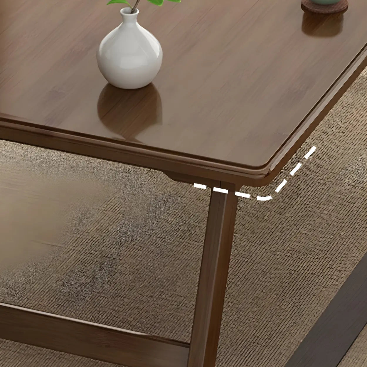 Foldable Rectangular Wood Coffee Table