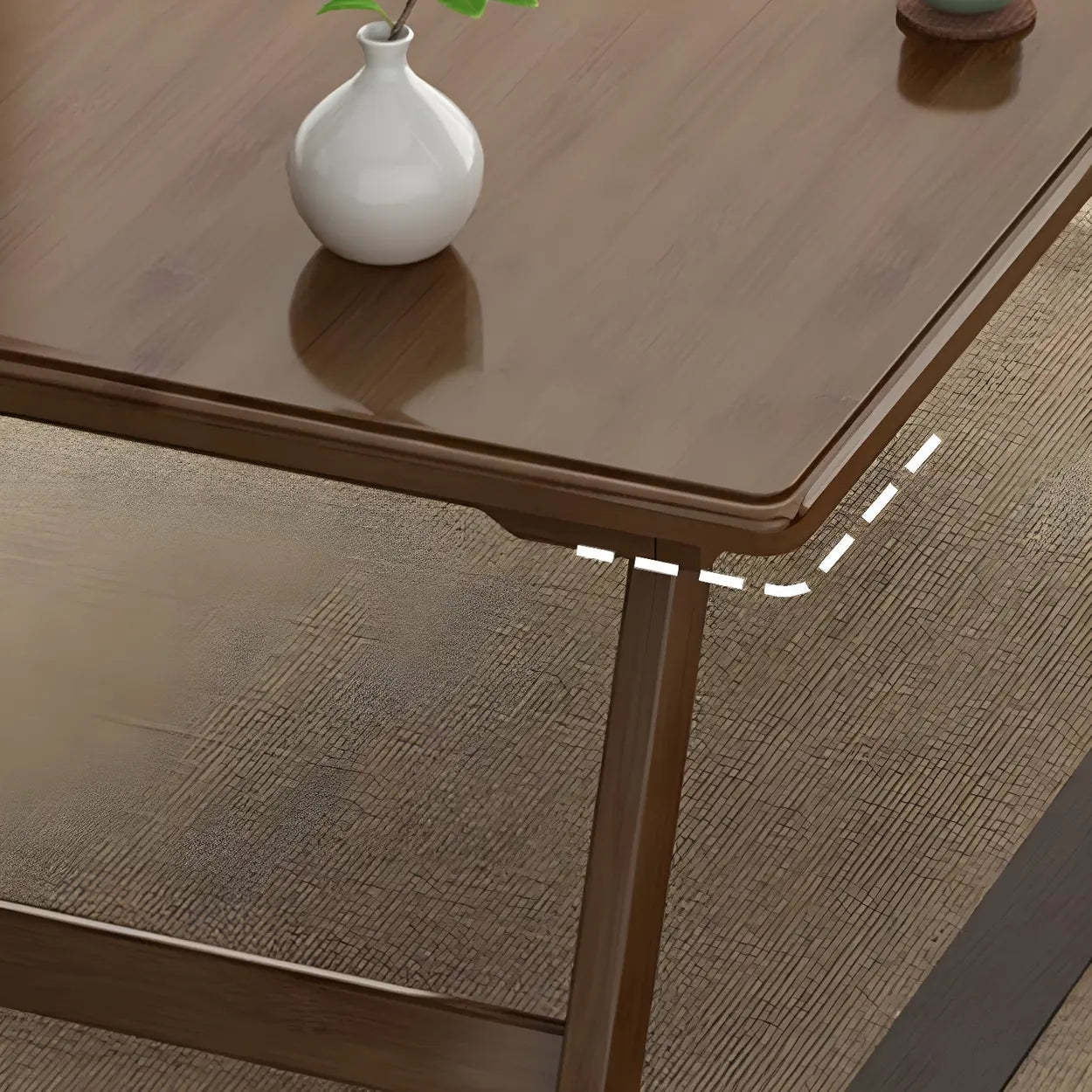 Foldable Rectangular Wood Coffee Table