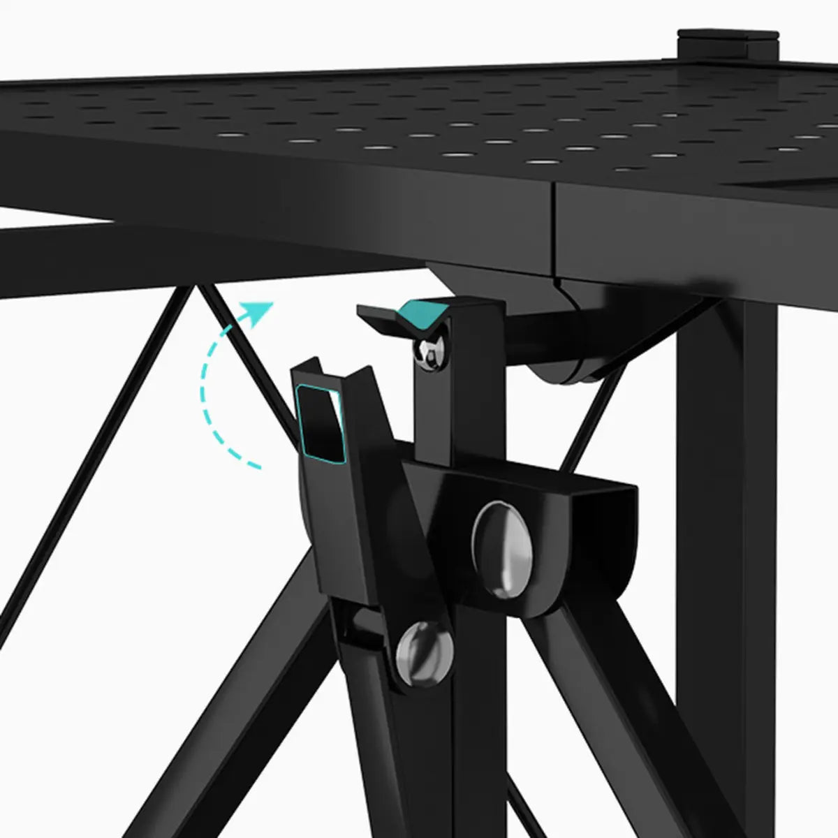 Foldable Iron Frame Baker's Rack with Microwave Shelf