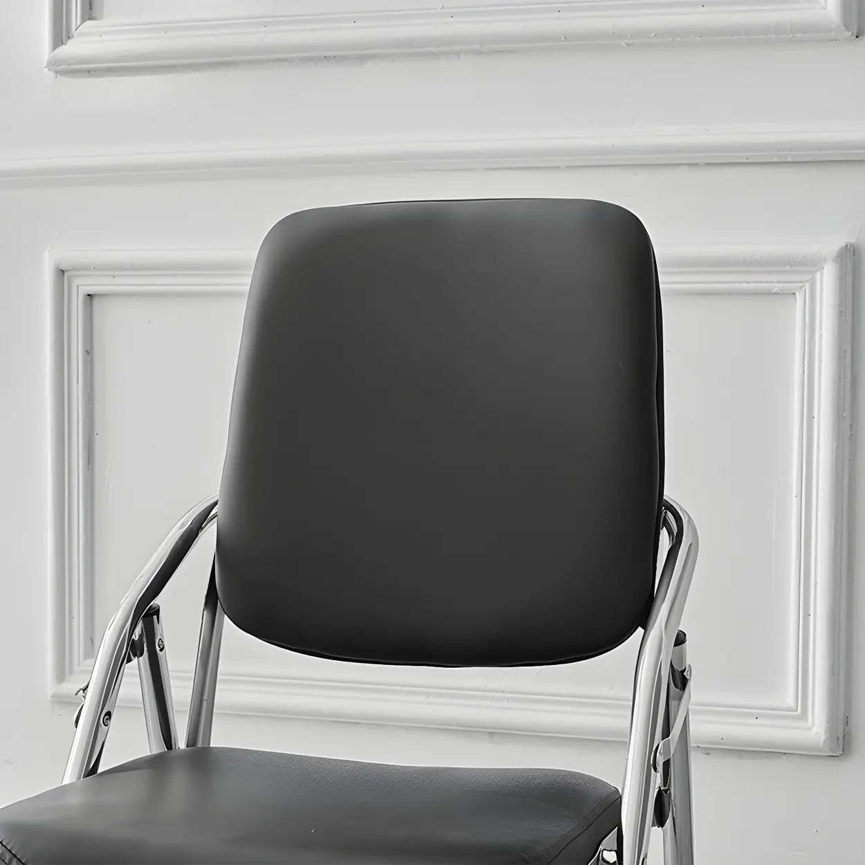 Foldable Metal Dining Side Chair — Light Yellow / 2 Piece Set