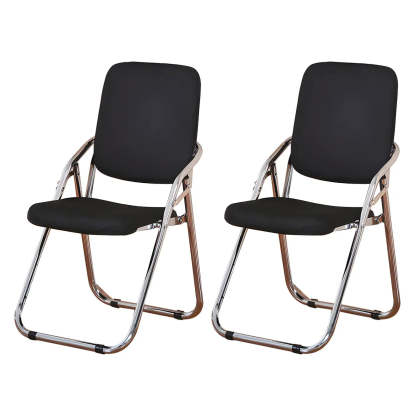 Foldable Metal Dining Side Chair — Blue / 1 Piece