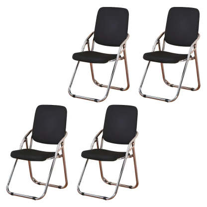 Foldable Metal Dining Side Chair — Blue / 4 Piece Set