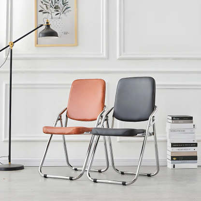 Foldable Metal Dining Side Chair — Purple / 4 Piece Set