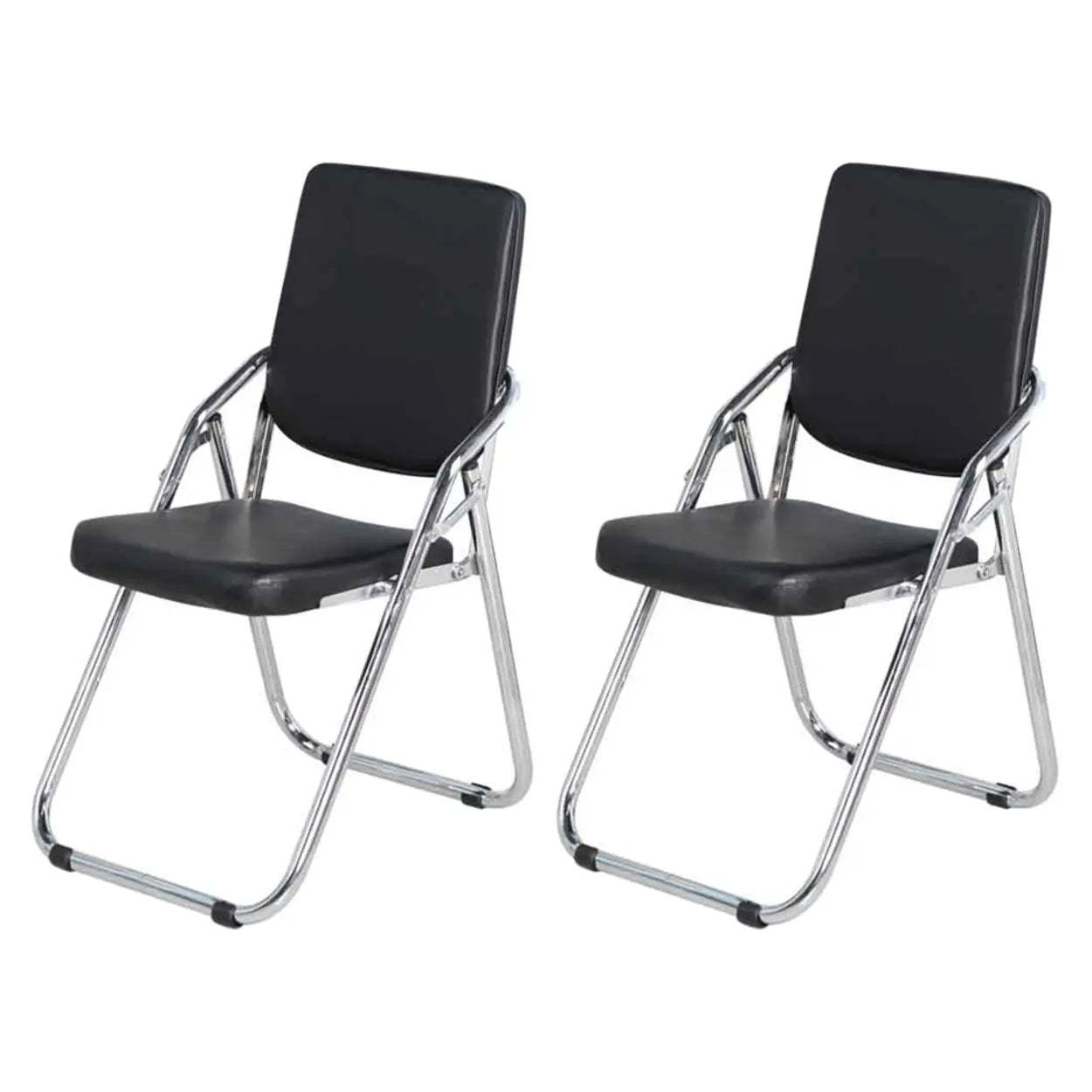 Foldable Metal Dining Side Chair — Light Green / 2 Piece Set