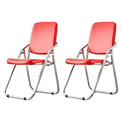 Foldable Metal Dining Side Chair — White / 4 Piece Set