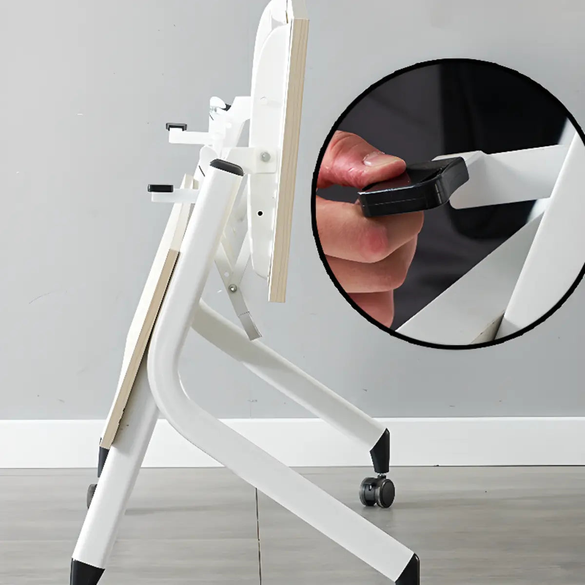 Foldable Movable Wood Double Computer Desk with Shelf — Without Chairs