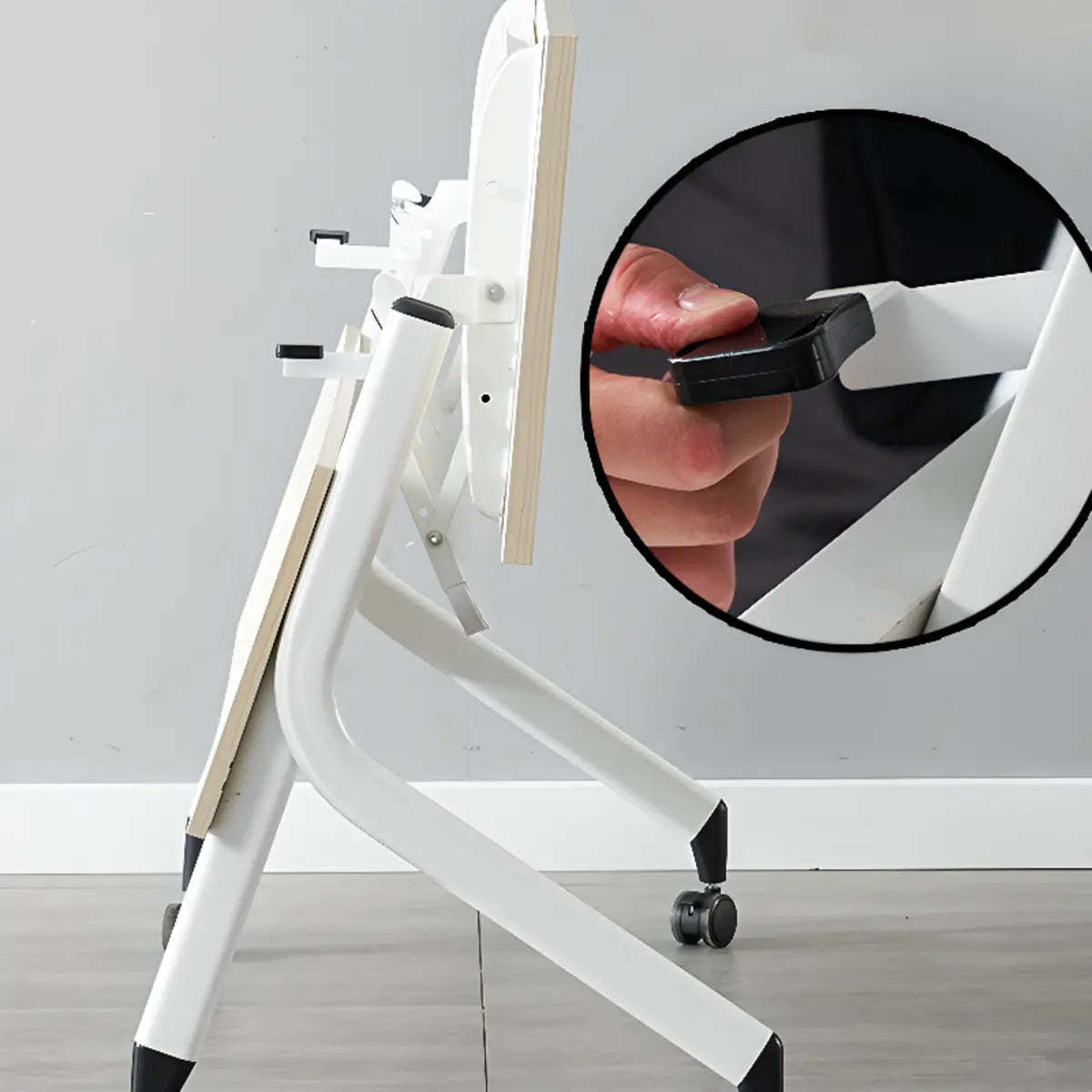 Foldable Movable Wood Double Computer Desk with Shelf — Without Chairs