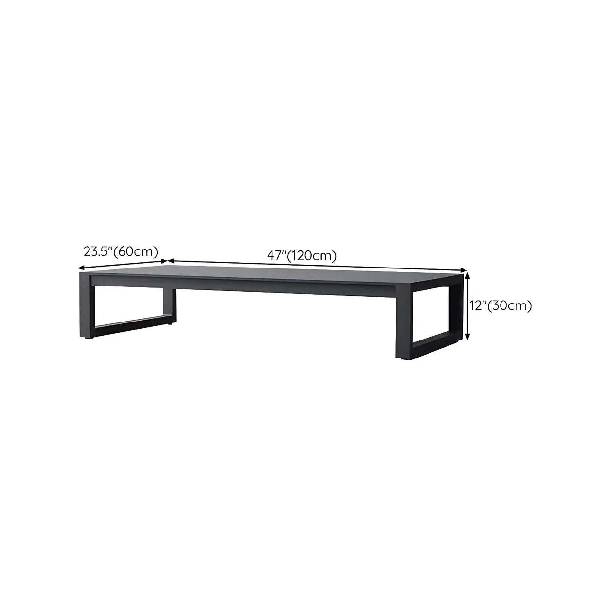Foldable Rectangular Metal Outdoor Coffee Table