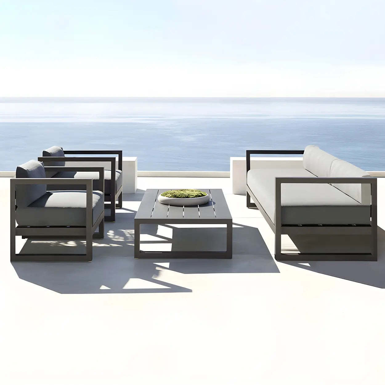 Foldable Rectangular Metal Outdoor Coffee Table