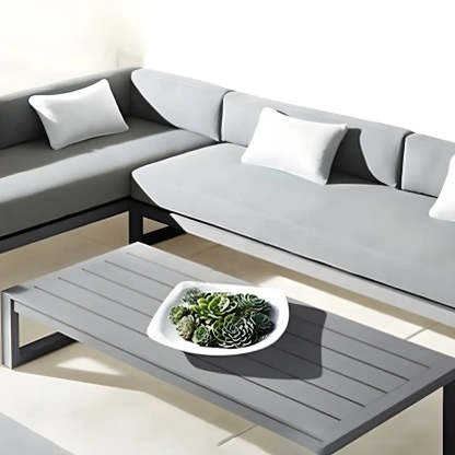 Foldable Rectangular Metal Outdoor Coffee Table
